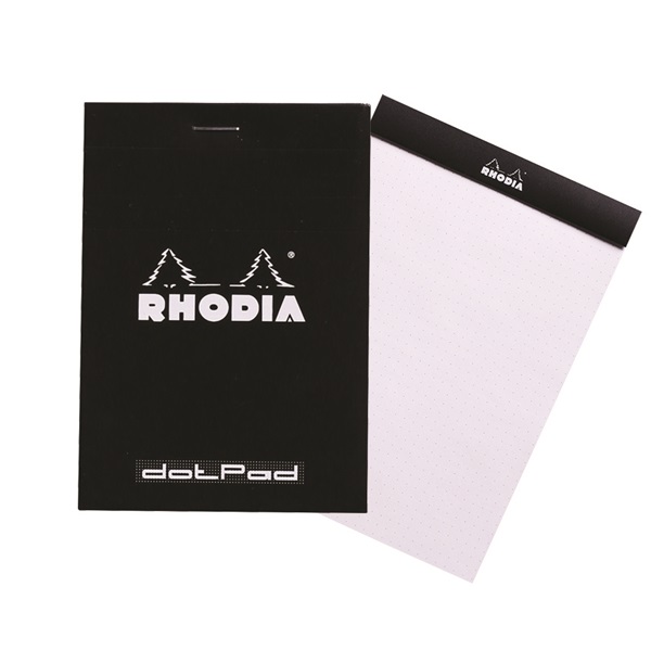 Rhodia A5 ponthálós 80lap fekete jegyzettömb Rhodia A5 ponthálós 80lap fekete jegyzettömb