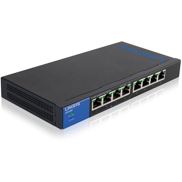 Linksys Gigabit PoE+ 8 port Switch (LGS108P) Linksys Gigabit PoE+ 8 port Switch (LGS108P)