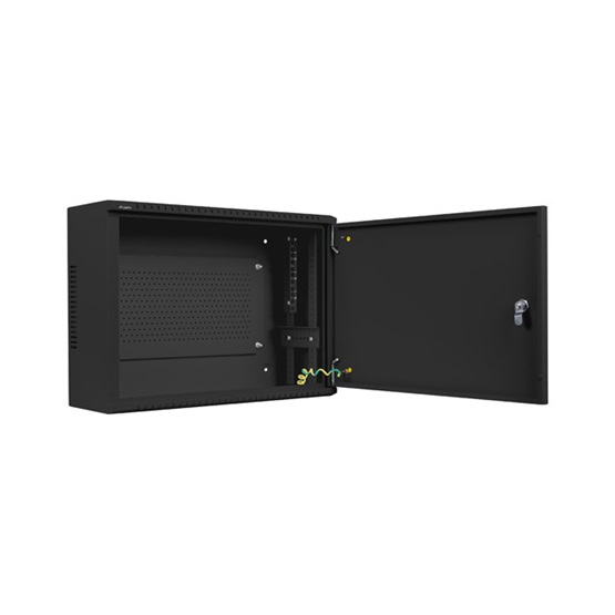 Lanberg rack szekrény 19" fali 4U+3U/540x200 alacsony profil, fekete (összeszerelve)