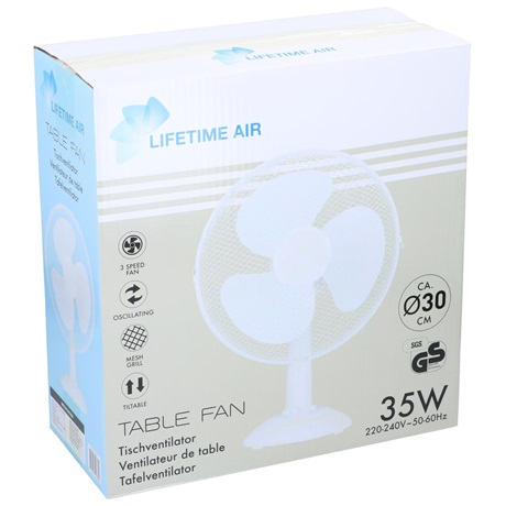 Lifetime Air 8711252503844 Asztali ventilátor  30 cm