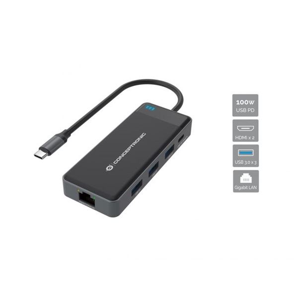 Conceptronic USB-C Notebook Dokkoló fekete (DONN14G) Conceptronic USB-C Notebook Dokkoló fekete (DONN14G)
