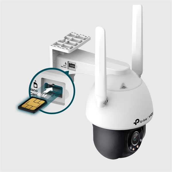 TP-LINK  VIGI C540-4G(4MM) 4megapixel 4mm Objektív 3G/4G SIM slot IP & Wi-Fi-s Kamera kültéri éjjellátó