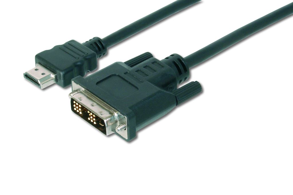 Assmann HDMI A -> DVI-D adapterkábel fekete 3m (AK-330300-030-S) Assmann HDMI A -> DVI-D adapterkábel fekete 3m (AK-330300-030-S)