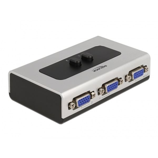 DeLock 87758 2 portos manuális kétirányú VGA switch