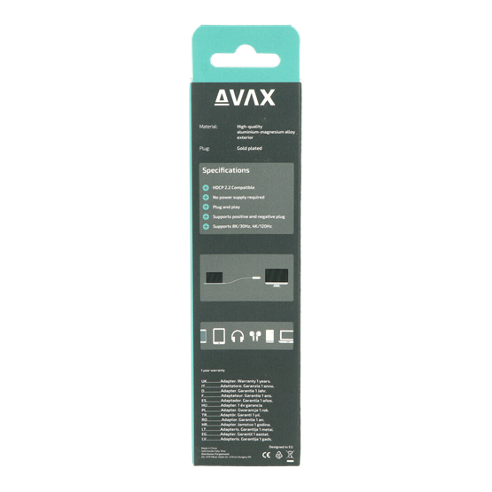  AVAX AD902 PRIME Display - HDMI 2.1 8K/60Hz adapter