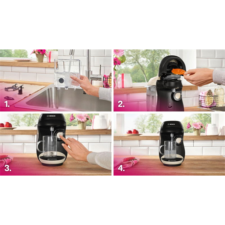 Bosch 107E KÁVÉFŐZŐ KAPSZULÁS TASSIMO HAPPY FEKETE