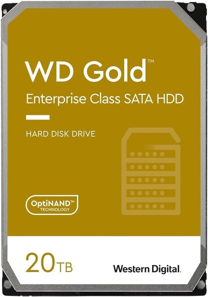 Western Digital 20TB 7200rpm SATA-600 512MB Gold WD202KRYZ HDD