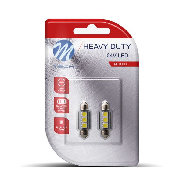 M-Tech 24V C5W C10W 36mm szofita 3xSMD5050 Can-Bus fehér színű pár (72LB9310W) M-Tech 24V C5W C10W 36mm szofita 3xSMD5050 Can-Bus fehér színű pár (72LB9310W)