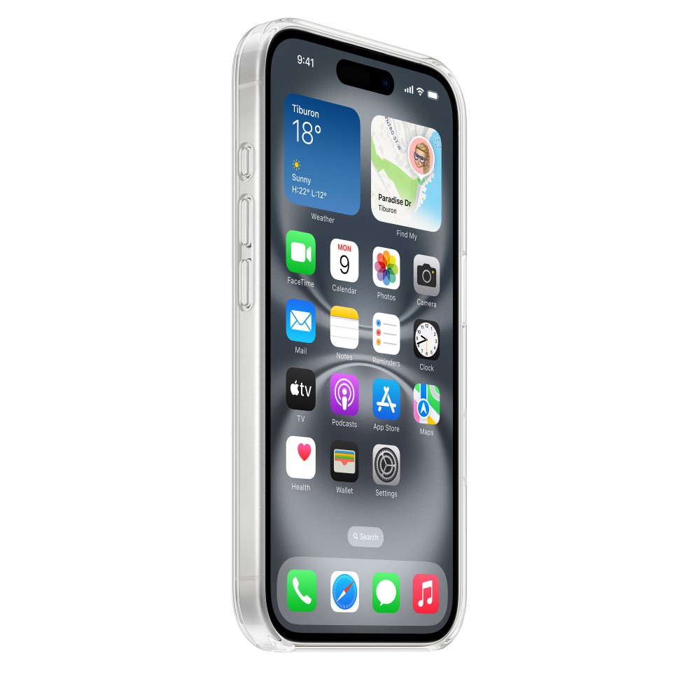 Apple iPhone 16 Plus MagSafe-rögzítésű szilikontok, átlátszó