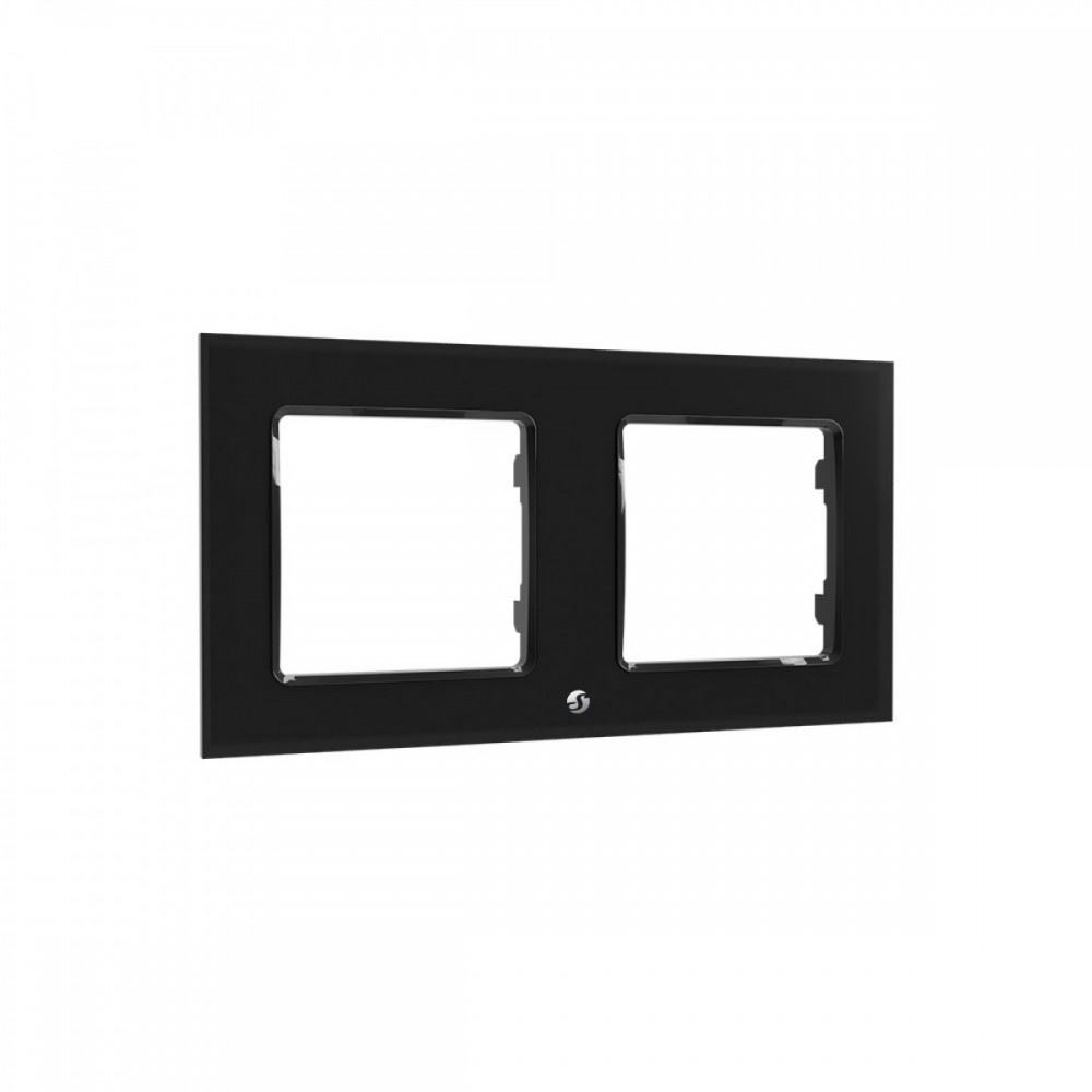 Shelly Wall Frame 2 fali kapcsoló keret fekete