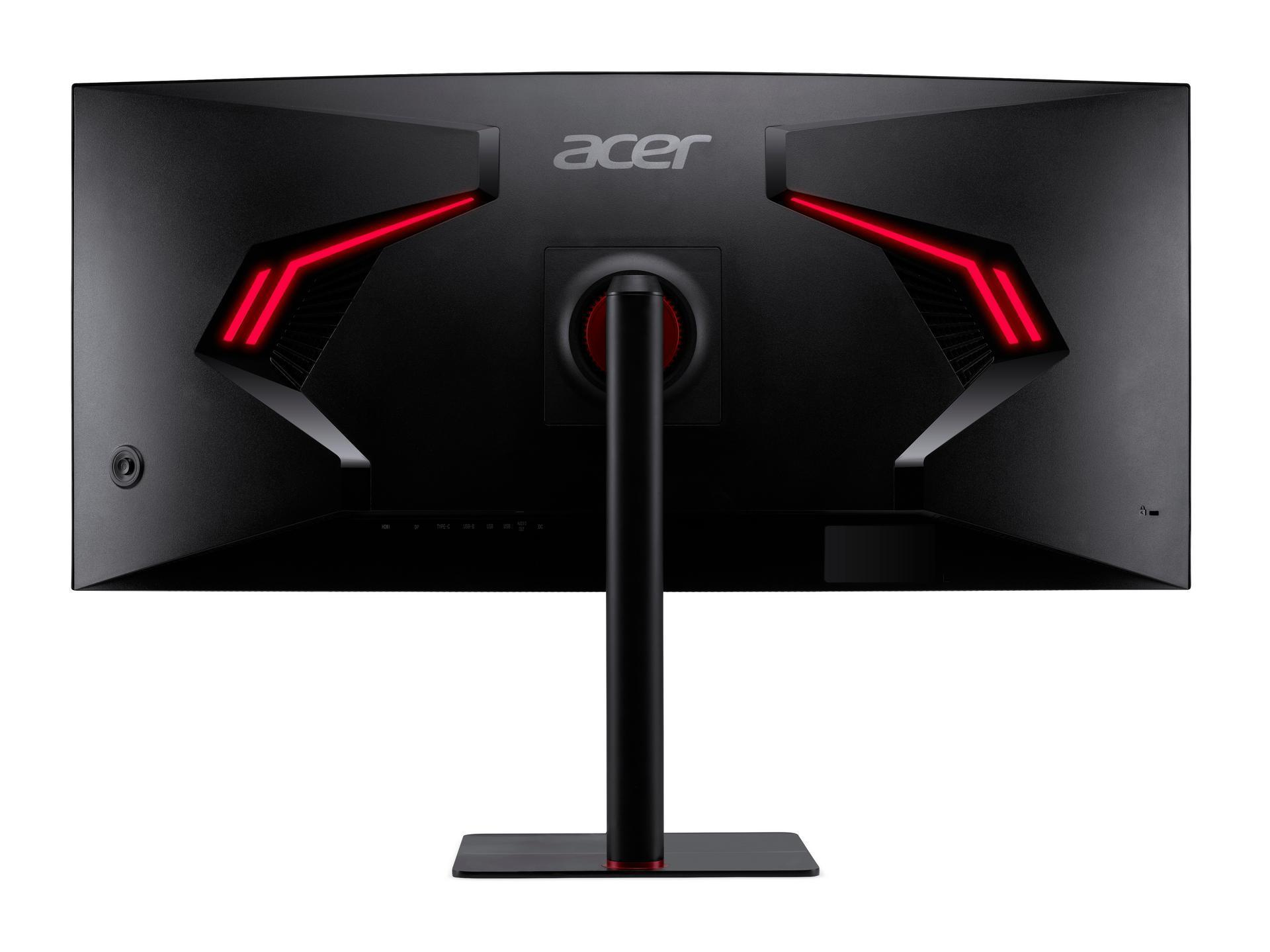 Acer 34" NITRO XV345CURX0bmiipphx Monitor - 3440x1440, UWQHD, LED, VA, 200Hz, 0,5ms, Ívelt, Hangszóró, FreeSync, Pivot, Gamer, Fekete