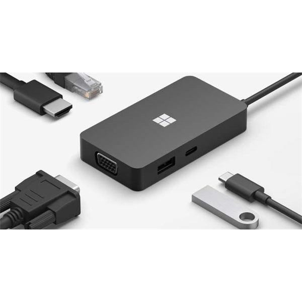 Microsoft USB-C Travel Hub fekete (1E4-00002)