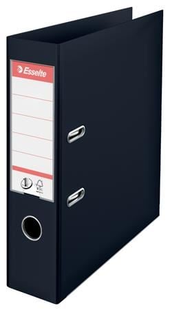 ESSELTE Standard Vivida Iratrendező 75 mm A4 PP élvédő sínnel  fekete (811370)