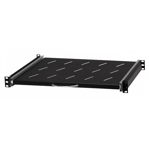 Stalflex rack szekrény polc 1U 19" 350mm fekete (RSR19-1U-350B)