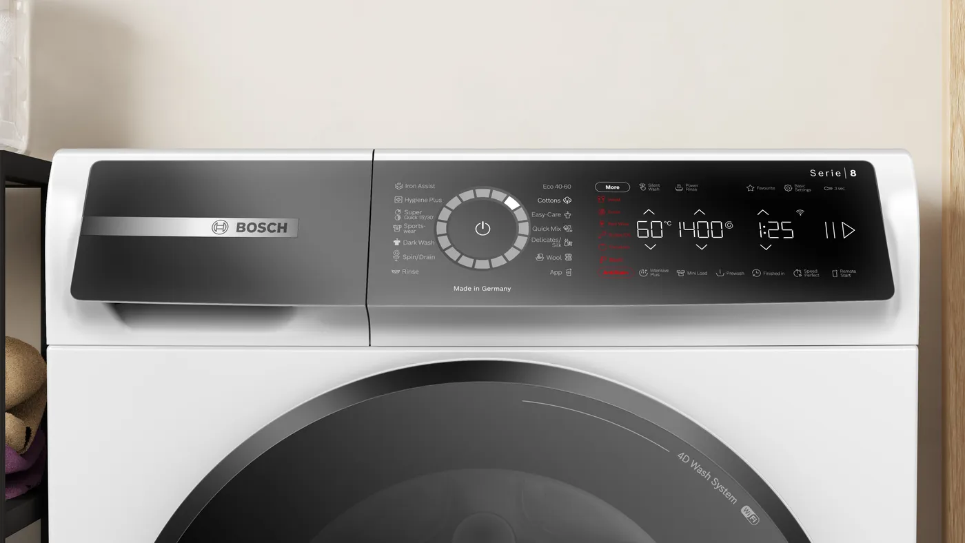 Bosch WGB24410BY Elöltöltős mosógép – 9 kg, 1400 ford./perc, A Energiaosztály, Home Connect Bosch WGB24410BY Elöltöltős mosógép – 9 kg, 1400 ford./perc, A Energiaosztály, Home Connect
