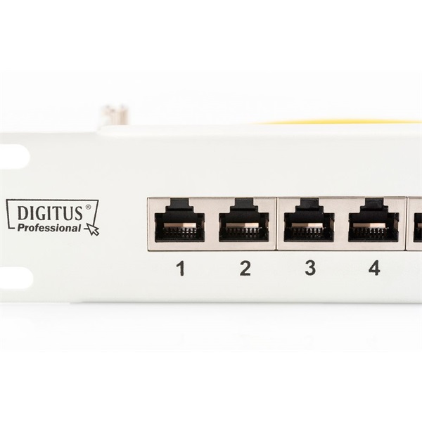 Digitus DN-91624S patch Panel 24 port 1U 19" CAT 6 árnyékolt, szürke