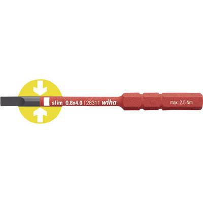 Wiha VDE 2,5mm-es cserélhető, egyenes pengéjű lapos szigetelt csavarhúzószár Wiha VDE 2,5mm-es cserélhető, egyenes pengéjű lapos szigetelt csavarhúzószár
