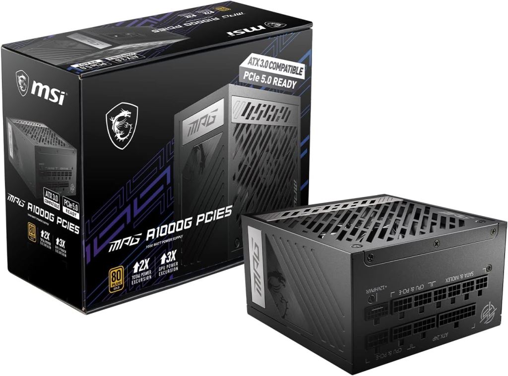 MSI 1000W tápegység - MPG A1000G PCIE5 80+ Gold MSI 1000W tápegység - MPG A1000G PCIE5 80+ Gold