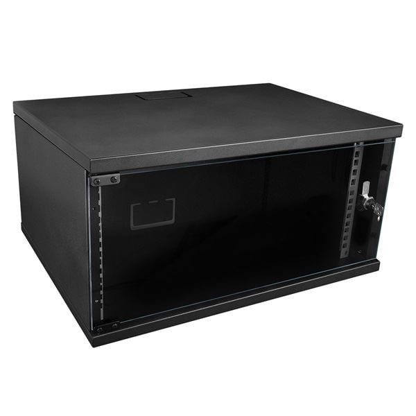 S-link 4U 19" fali rackszekrény 190x530x400mm fekete (34385)