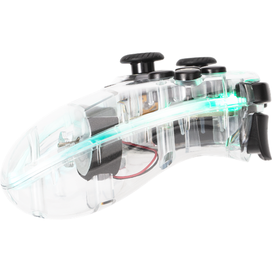 GP MARVO Ghost 40  - vezeték nélküli kontroller - átlátszó - RGB világítás