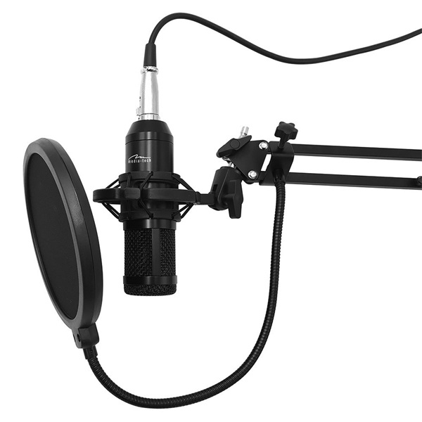 MEDIA-TECH MT397K Mikrofon Stódió és Streaming fekete MEDIA-TECH MT397K Mikrofon Stódió és Streaming fekete