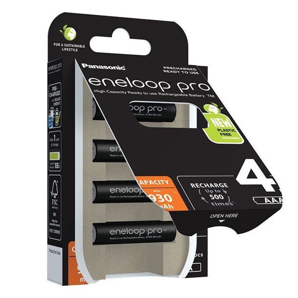 Panasonic Eneloop Pro 1.2V AAA 930mAh akku (4db) (BK4HCDE-4BE-N)