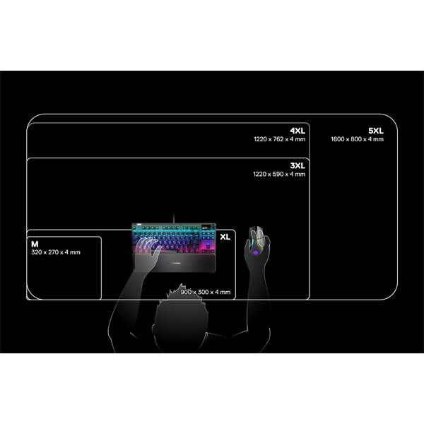 Steelseries QcK Prism Cloth 3XL egérpad fekete (63511 / 63512)