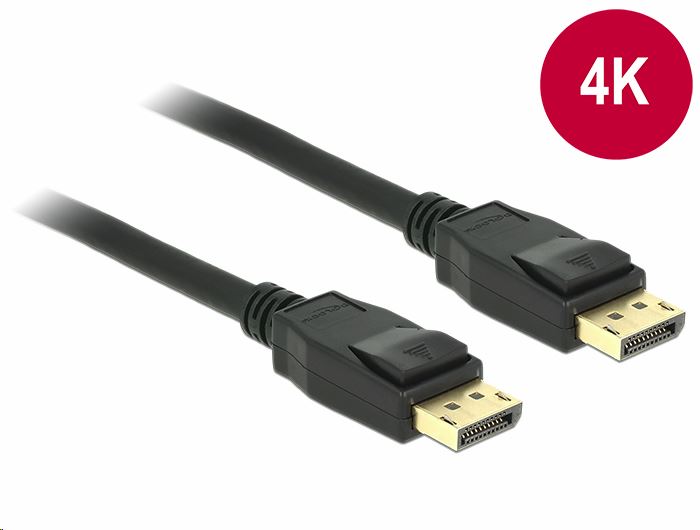 DeLock 83806 Displayport 1.2 apa -> Displayport apa kábel 2m fekete DeLock 83806 Displayport 1.2 apa -> Displayport apa kábel 2m fekete