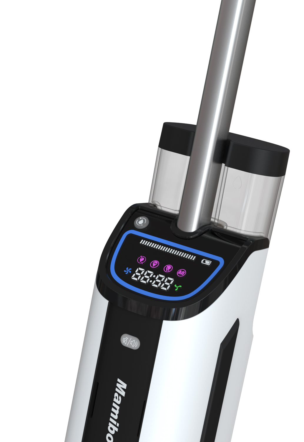 Mamibot vezeték nélküli álló porszívó, felmosóval, Wet Dry vacuum cleaner Flomo I plus, fekete-fehér