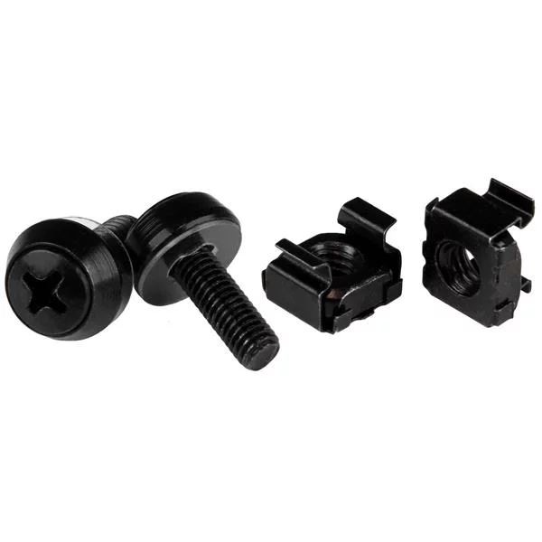 Startech.com M5 x 12mm Screws and Cage Nuts csavar és anya 50db fekete (CABSCREWM5B)