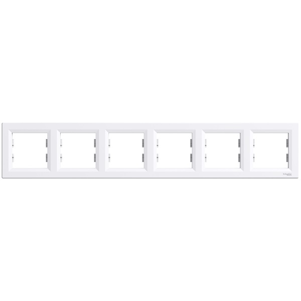 Schneider EPH5800621 ASFORA Vízszintes, fehér 6-os keret Schneider EPH5800621 ASFORA Vízszintes, fehér 6-os keret