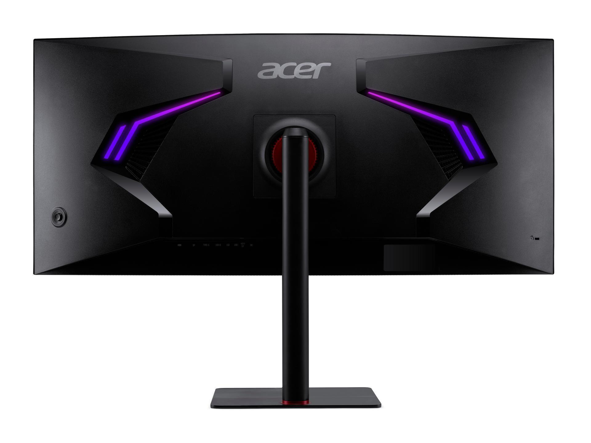 Acer 34" NITRO XV345CURX0bmiipphx Monitor - 3440x1440, UWQHD, LED, VA, 200Hz, 0,5ms, Ívelt, Hangszóró, FreeSync, Pivot, Gamer, Fekete