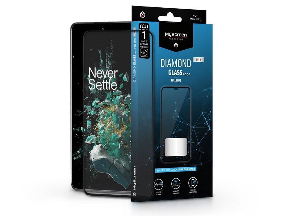 MyScreen Protector Diamond Glass Lite Edge2.5D Full Glue OnePlus 10T edzett üveg képernyővédő fólia fekete kerettel (LA-2222)