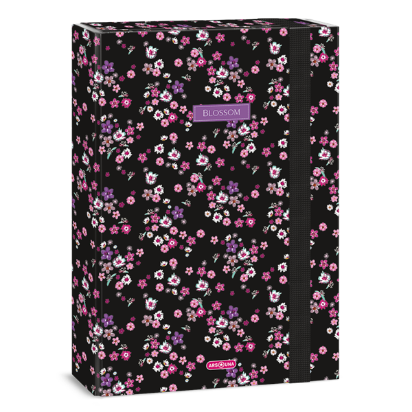 Ars Una Pearl Blossom Black 24 (5377) A4 füzetbox Ars Una Pearl Blossom Black 24 (5377) A4 füzetbox