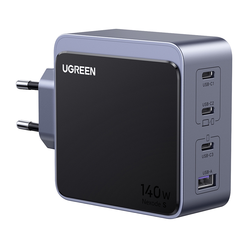 Ugreen Nexode S 140W  GaN  3x USB-C + USB hálózati töltő Szürke
