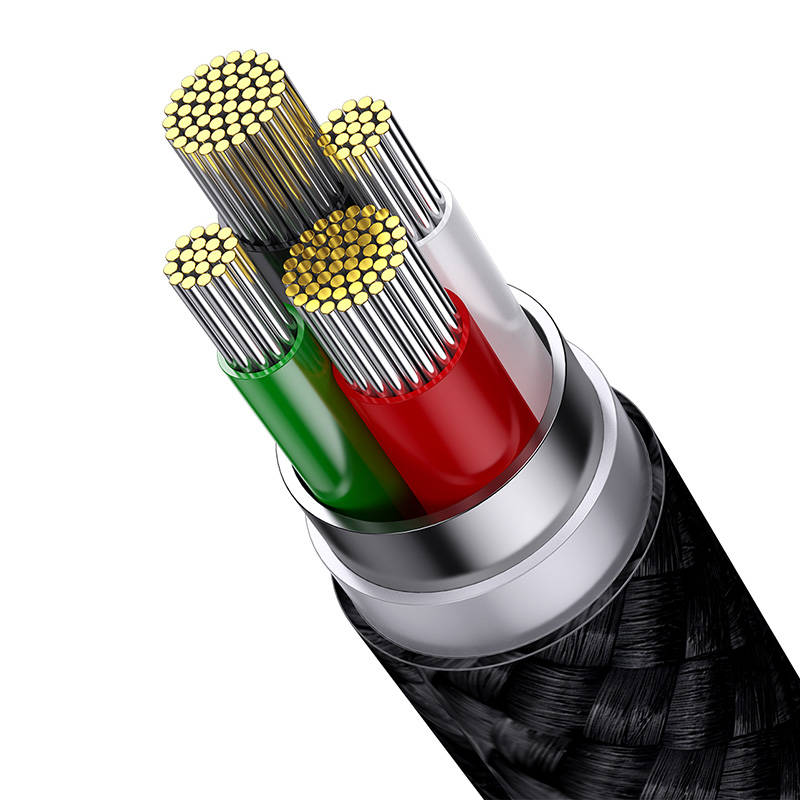 Quick Charge USB to M+L+C  Baseus StarSpeed 3.5A 0,6m (Black) Quick Charge USB to M+L+C  Baseus StarSpeed 3.5A 0,6m (Black)