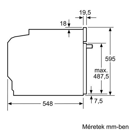 Bosch HBG6750S1 SÜTŐ BEÉPÍTHETŐ ELEKTROMOS