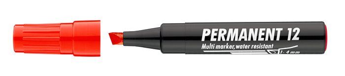 Alkoholos marker, 1-4 mm, vágott, ICO "Permanent 12", piros (TICP12P) Alkoholos marker, 1-4 mm, vágott, ICO "Permanent 12", piros (TICP12P)