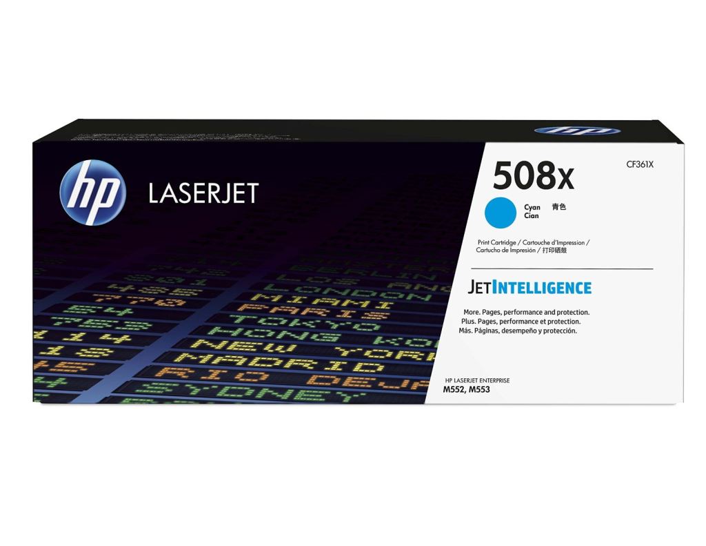 HP 508X nagy kapacitású ciánkék toner (CF361X) HP 508X nagy kapacitású ciánkék toner (CF361X)