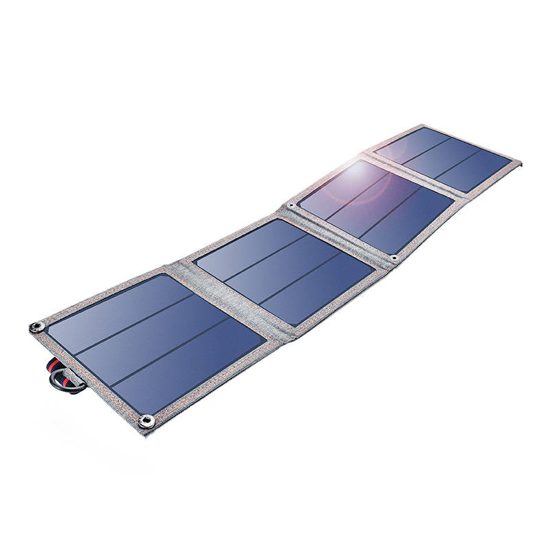 Foldable solar charger Choetech SC004 14W, 1xUSB (grey) Foldable solar charger Choetech SC004 14W, 1xUSB (grey)