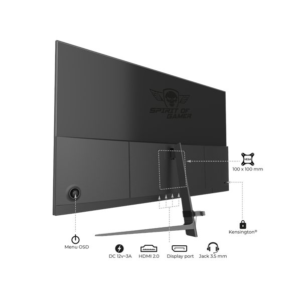 Spirit of Gamer Monitor 24" - EPIC 23,8" (IPS, 16:9, 1920x1080, 1ms, 165 Hz, 300cd/m2, 1000:1, HDMI/DP/3,5 mm Jack)