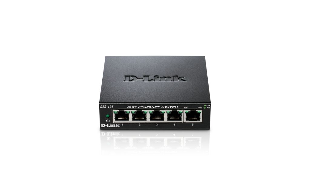 D-Link DES-105 10/100Mbps 5 portos switch D-Link DES-105 10/100Mbps 5 portos switch