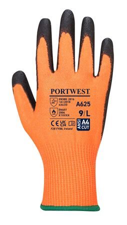 PORTWEST Cut 5 vágásbiztos védőkesztyű M-es méret narancssárga (A625O8RM)