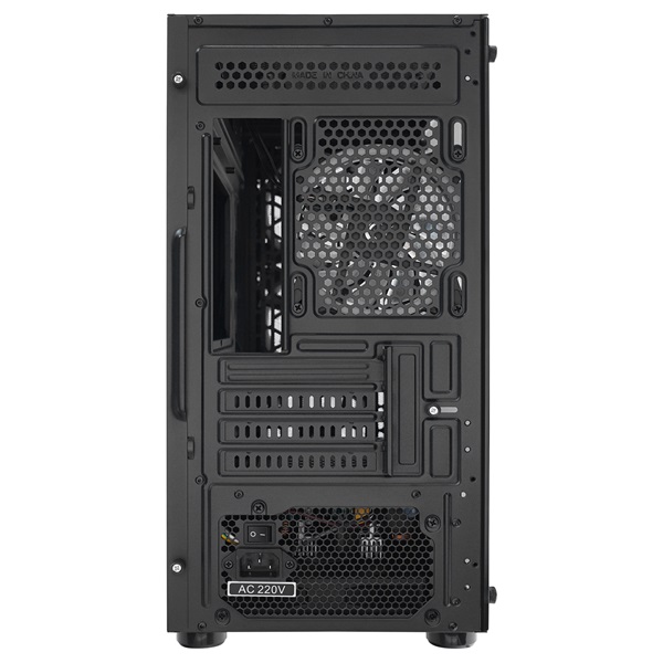 Rampage Számítógépház - VEGA V2 (fekete; üveg; ATX; alsó táp; 4x120mm RGB, 1xUSB3.0 + 2xUSB2.0)