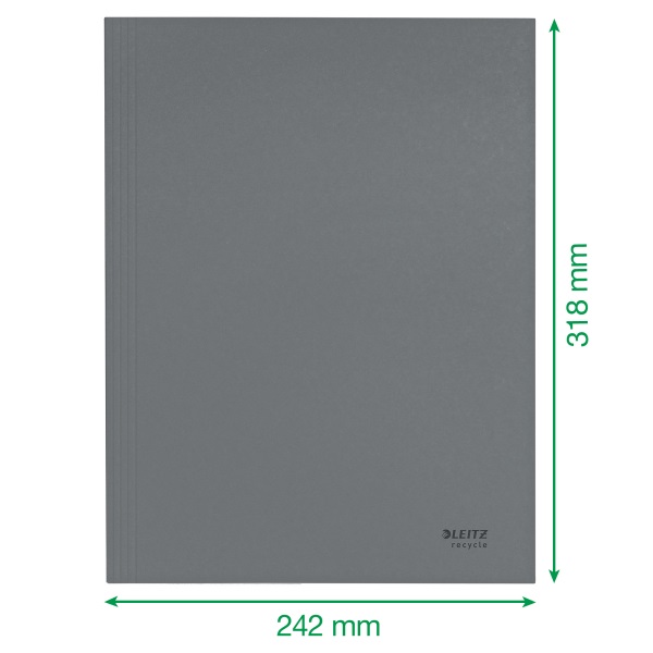 Pólyás dosszié, karton, A4, LEITZ "Recycle", sárga