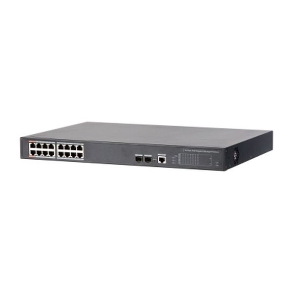 Dahua PFS4218-16GT-240 2x100/1000 (HighPoE/PoE+/PoE)+14x 100/1000 (PoE)+2x SFP uplink 240W menedzselhető PoE switch Dahua PFS4218-16GT-240 2x100/1000 (HighPoE/PoE+/PoE)+14x 100/1000 (PoE)+2x SFP uplink 240W menedzselhető PoE switch