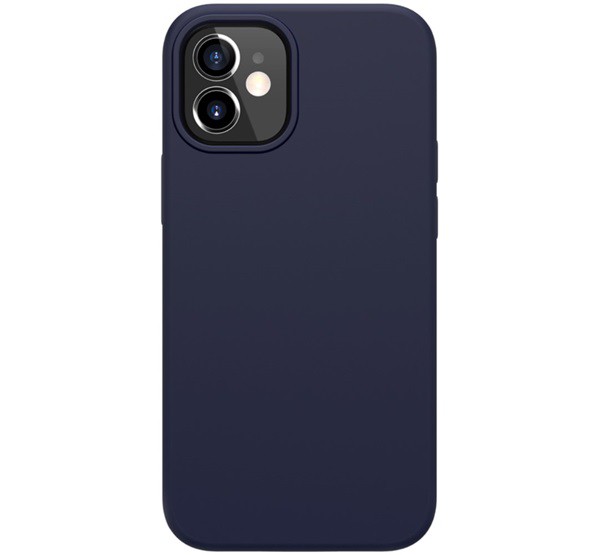 NILLKIN FLEX PURE szilikon telefonvédő (ultravékony, környezetbarát, mikrofiber plüss belső, matt) SÖTÉTKÉK [Apple iPhone 12 mini]