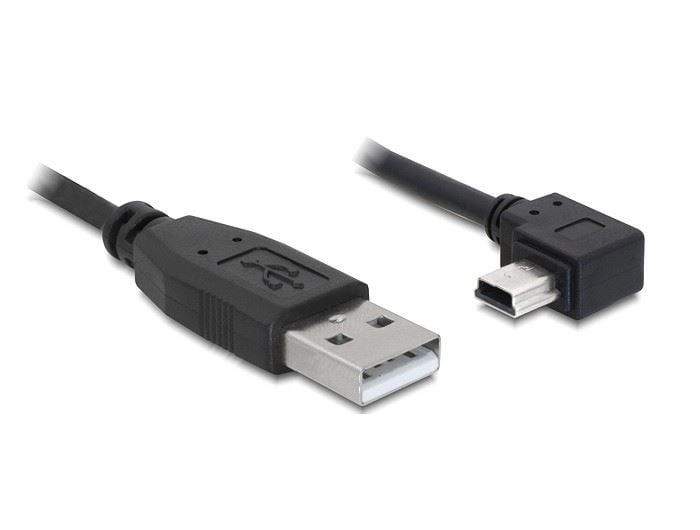 Delock 82682 USB 2.0-A male > USB mini-B 5pin male hajlított 2m Delock 82682 USB 2.0-A male > USB mini-B 5pin male hajlított 2m
