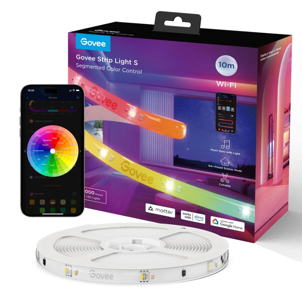 Govee H612CCD1  RGBIC Wi-Fi + Bluetooth LED szalag 10m 