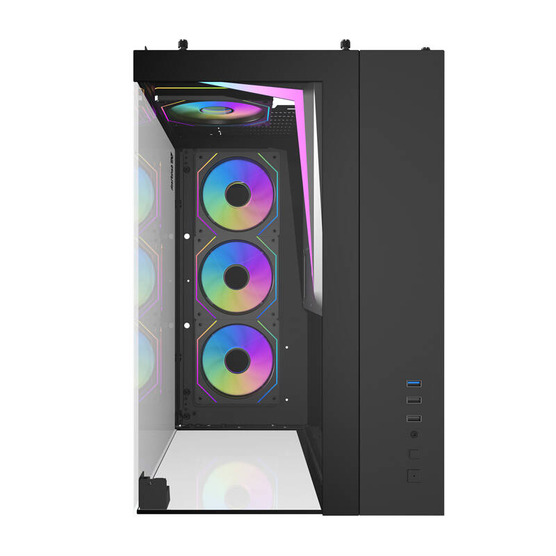 Darkflash TH285 számítógépház + 4 ventilátor Fekete 